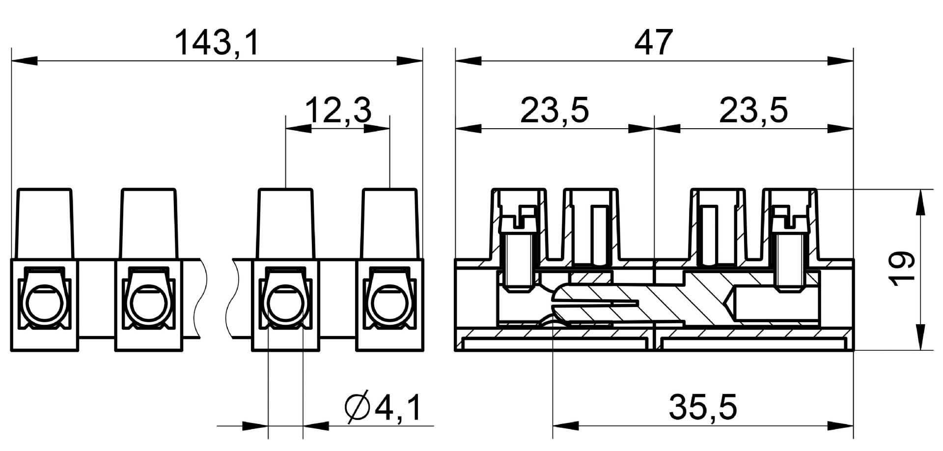 Venta/distribuidor/mayorista Regletas de Conexin Enchufables1010 E-N-C