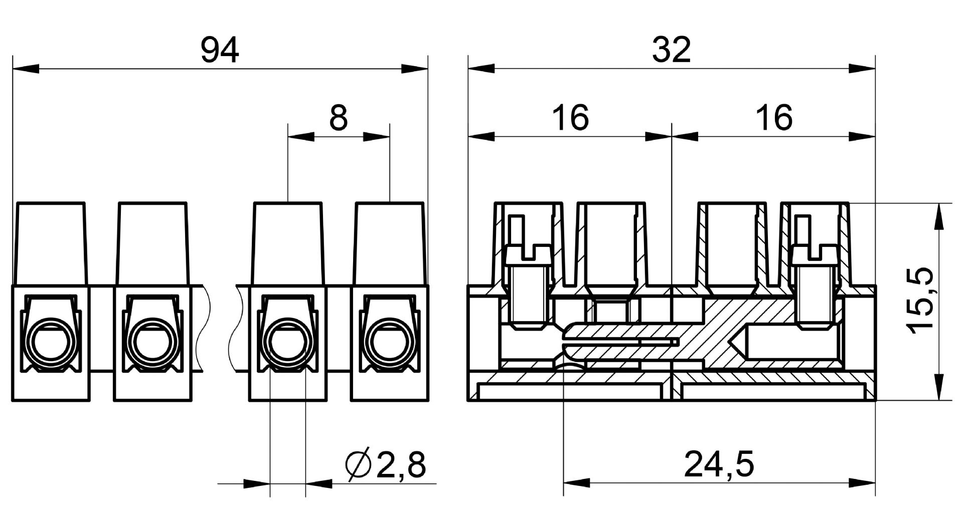 Venta/distribuidor/mayorista Regletas de Conexin Enchufables 1804 e-n-c