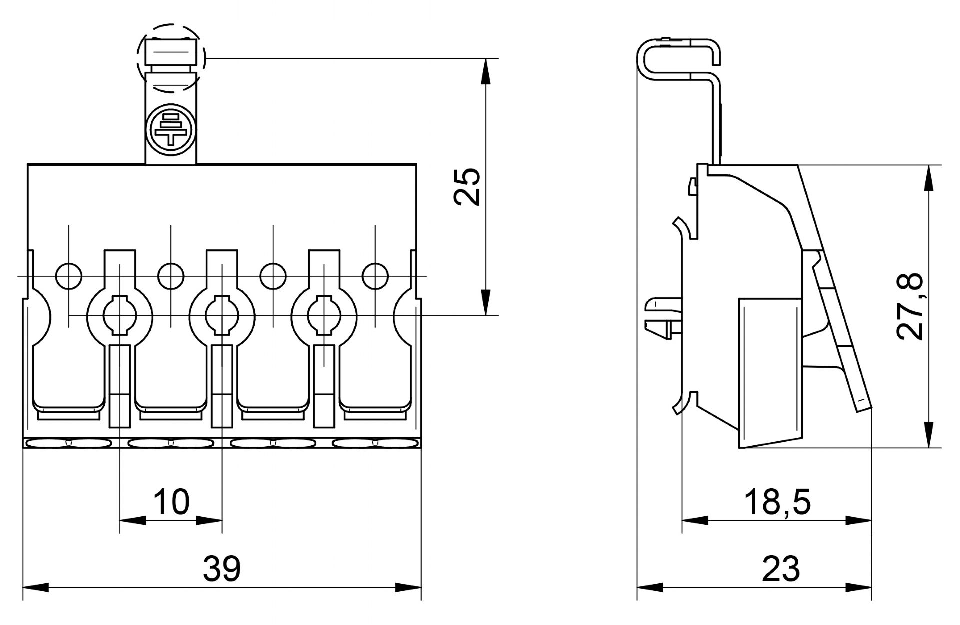 Venta/distribuidor/mayorista Conectores sin tornillos para el cableado interior de equipos de iluminacin y elctricos. Conexin rpida para equipos 3104 TA