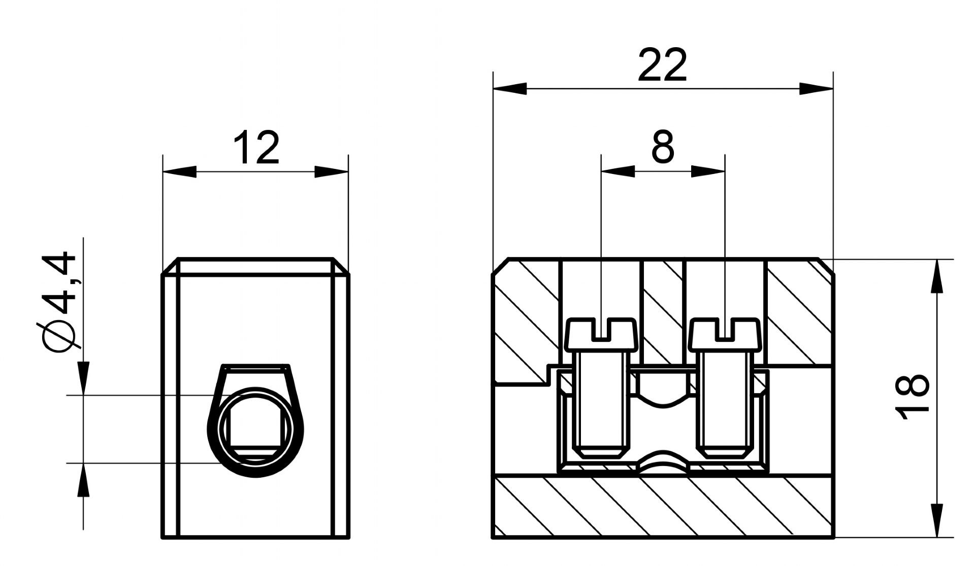 Venta/distribucin/mayoristaRegletas con aislante cermico para realizar conexiones elctricas con conductores de cobre en instalaciones y/o aparatos con temperatura de trabajo elevadas B10-1E