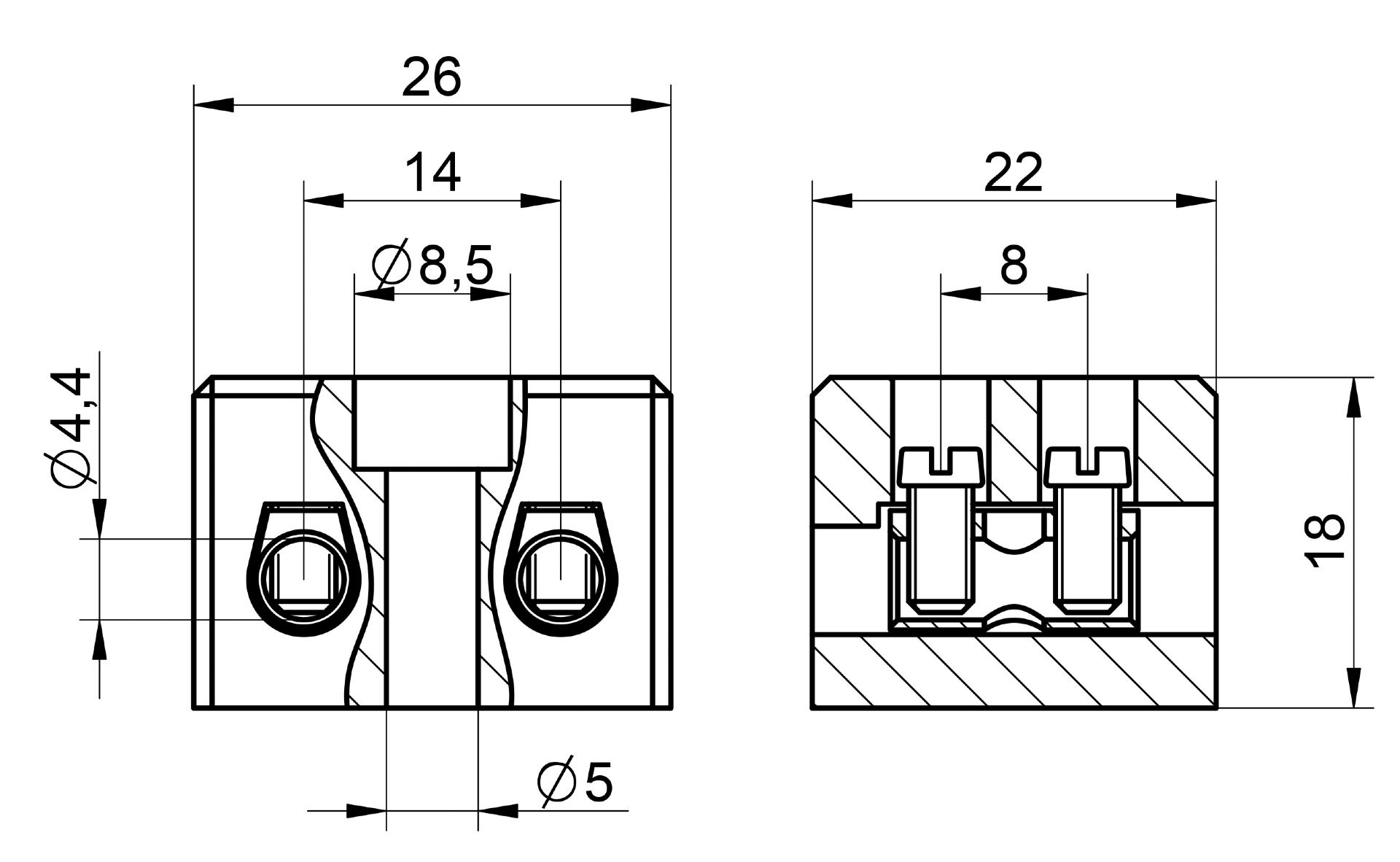 Venta/distribucin/mayoristaRegletas con aislante cermico para realizar conexiones elctricas con conductores de cobre en instalaciones y/o aparatos con temperatura de trabajo elevadas B10-2E