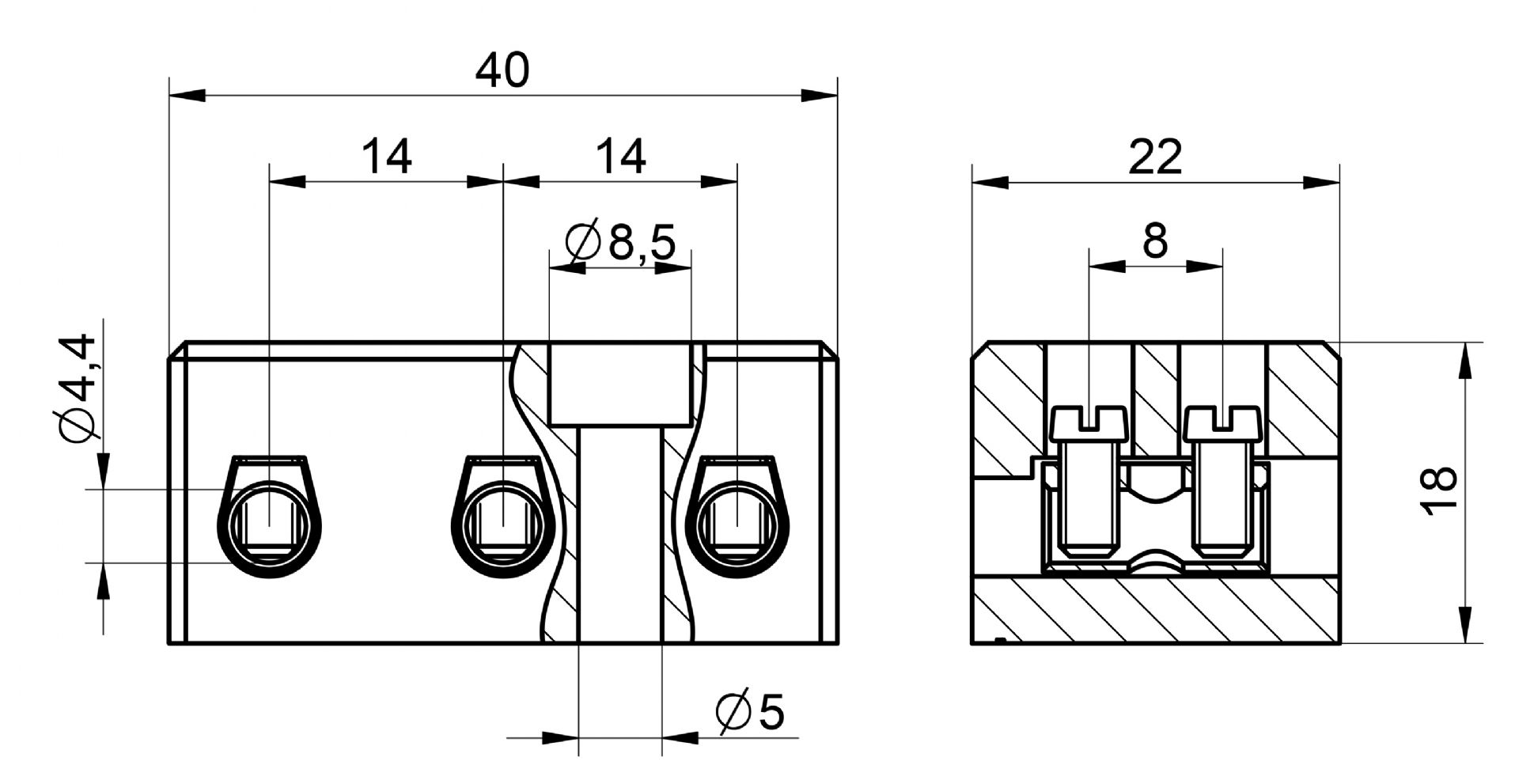 Venta/distribucin/mayoristaRegletas con aislante cermico para realizar conexiones elctricas con conductores de cobre en instalaciones y/o aparatos con temperatura de trabajo elevadas B10-3E