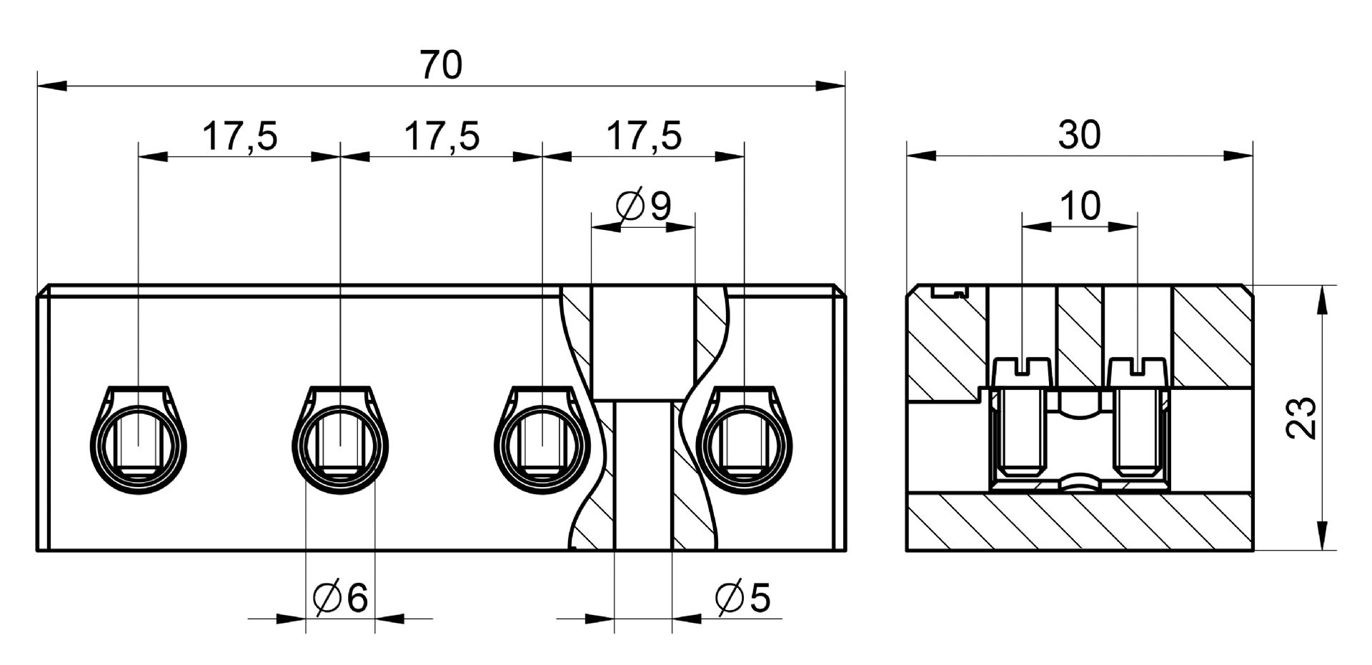 Venta/distribucin/mayoristaRegletas con aislante cermico para realizar conexiones elctricas con conductores de cobre en instalaciones y/o aparatos con temperatura de trabajo elevadas B16-4E