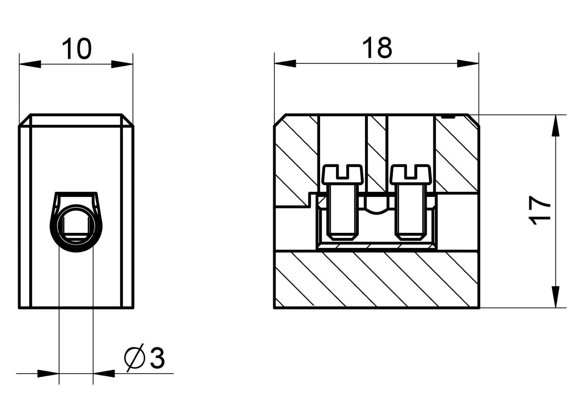Venta/distribucin/mayoristaRegletas con aislante cermico para realizar conexiones elctricas con conductores de cobre en instalaciones y/o aparatos con temperatura de trabajo elevadas B4-1E