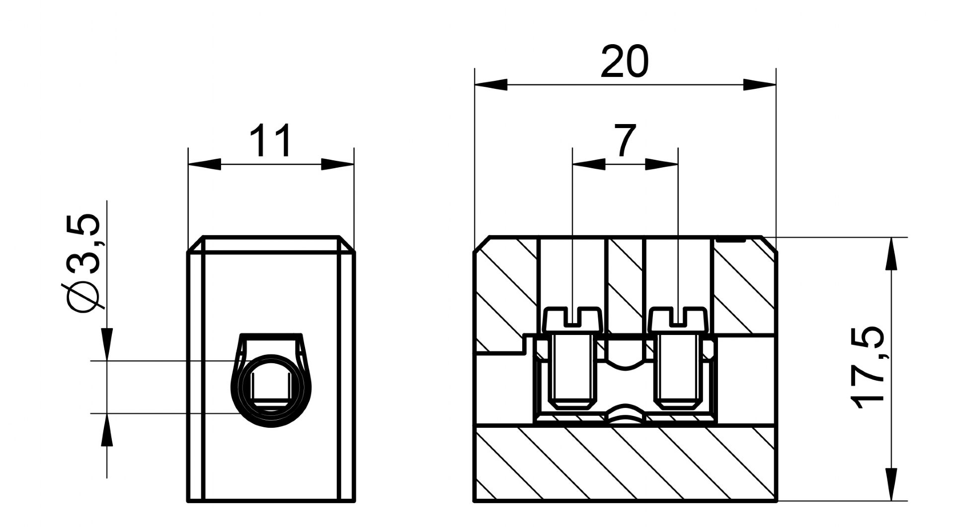 Venta/distribucin/mayoristaRegletas con aislante cermico para realizar conexiones elctricas con conductores de cobre en instalaciones y/o aparatos con temperatura de trabajo elevadas B6-1E
