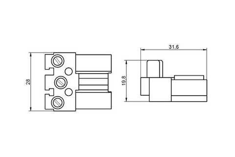 Venta/distribuidor/mayorista conectores enchufables BCS-3/H-N