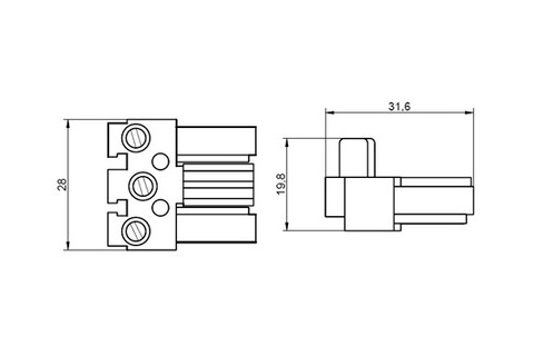 Venta/distribuidor/mayorista conectores enchufables BCS-3/M-B