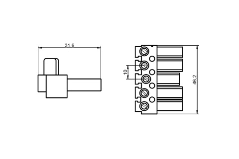 Venta/distribuidor/mayorista conectores enchufables BCS-5/H-N