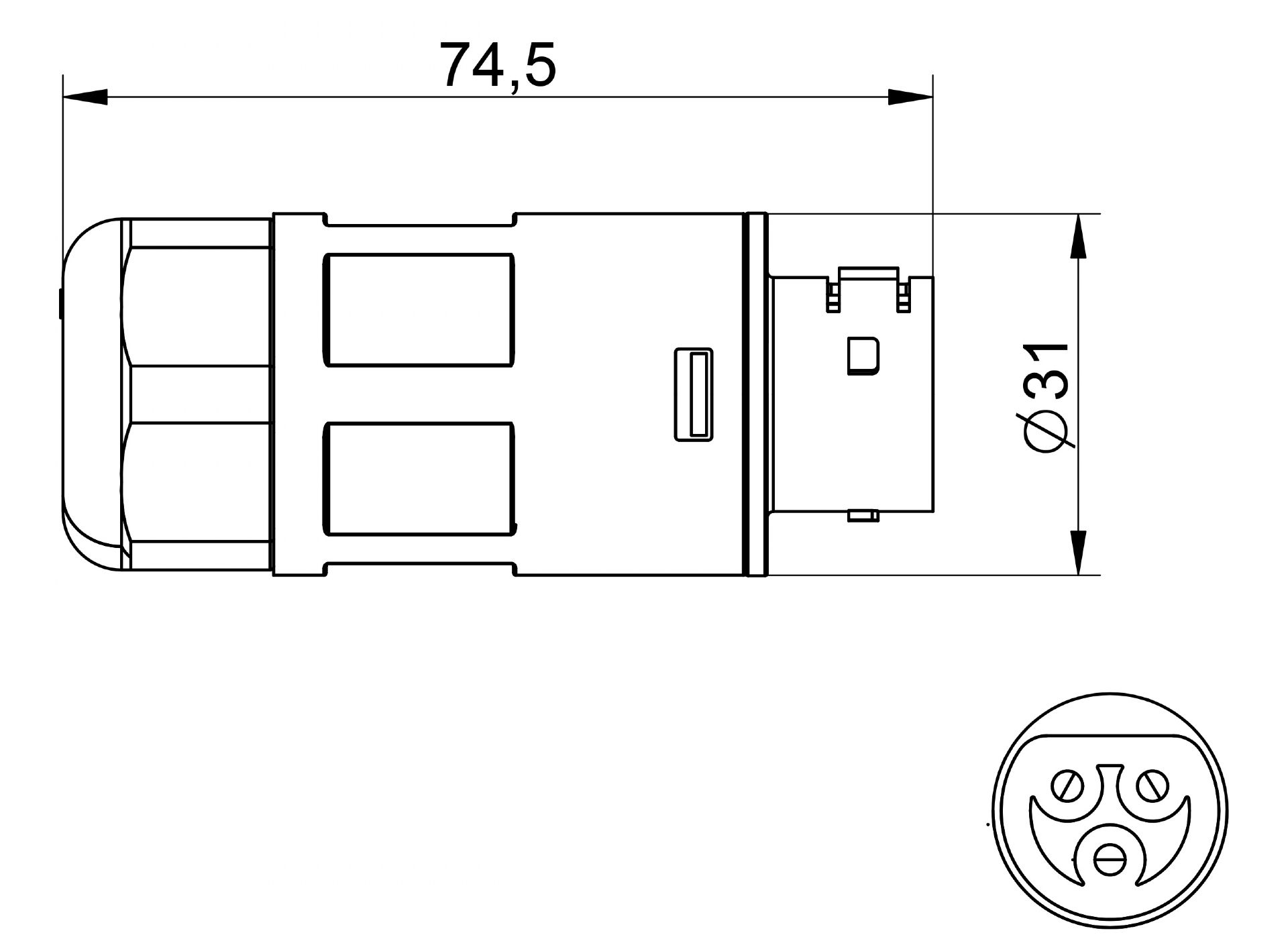 Connecteur Etanche RAC/T116 - IP68 - jusqu'à 5 fils - pour câble soupl –