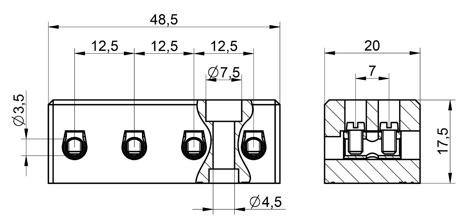 Venta/distribución/mayoristaRegletas con aislante cerámico para realizar conexiones eléctricas con conductores de cobre en instalaciones y/o aparatos con temperatura de trabajo elevadas B6-4E